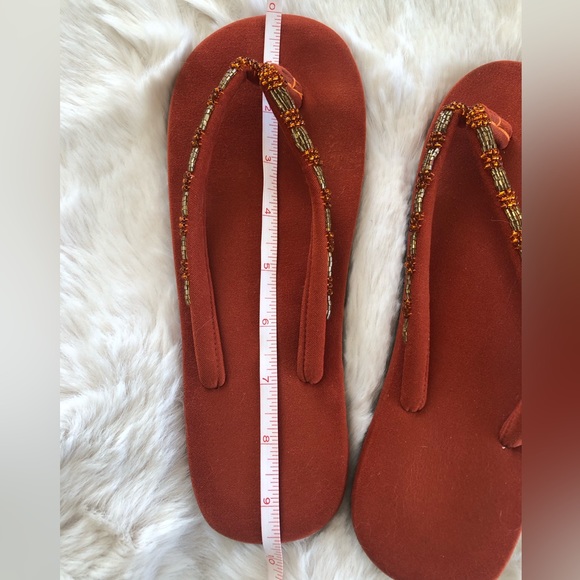Beaded Orange Sandals, Quite Comfortable - Picture 12 of 15